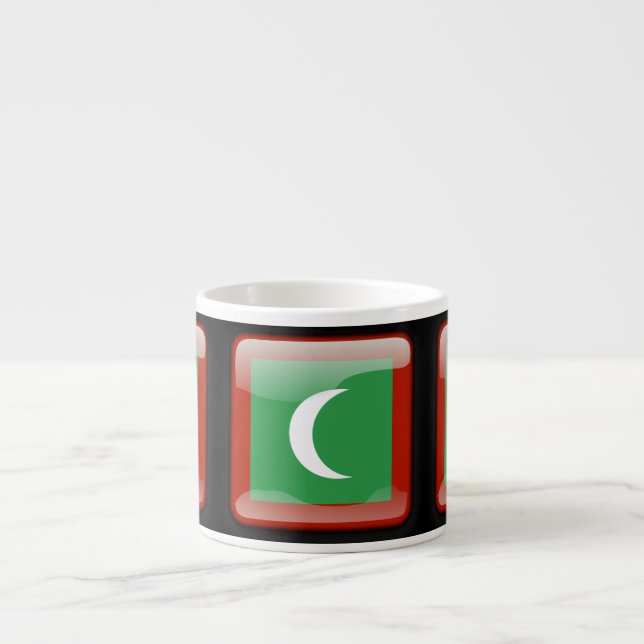 Taza De Espresso Bandera de Maldivas (Frente)