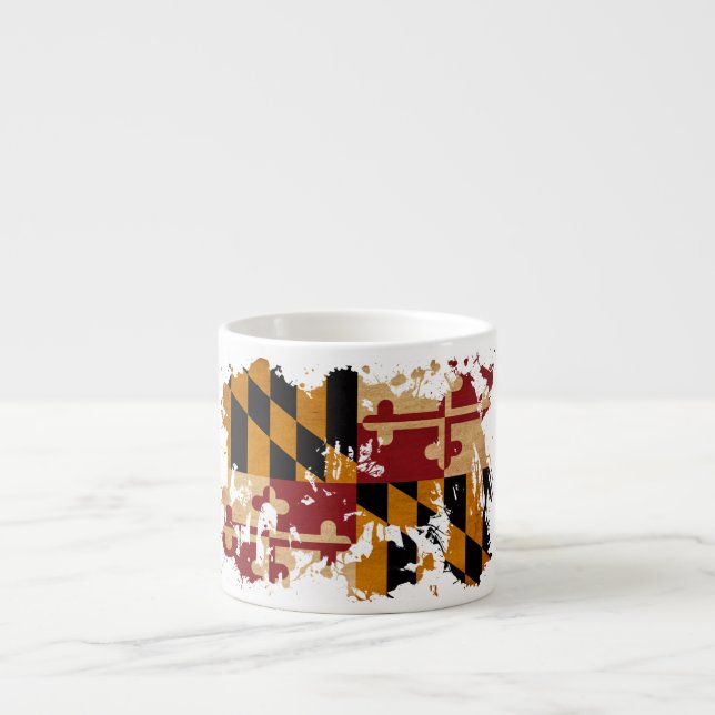 Taza De Espresso Bandera de Maryland (Frente)