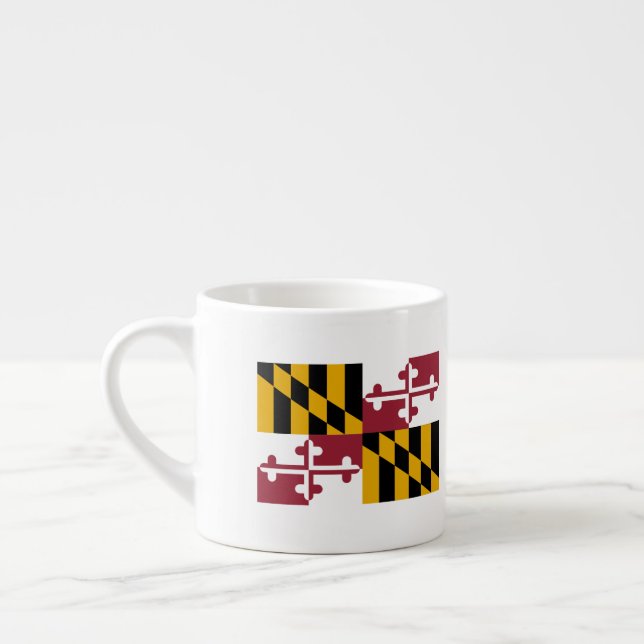 Taza De Espresso Bandera de Maryland (Izquierda)