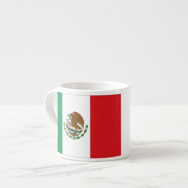 Taza De Espresso Bandera de México (Izquierda)