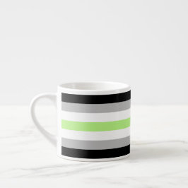 Taza De Espresso Bandera de Orgullo Agender – Identidad Agender LGB