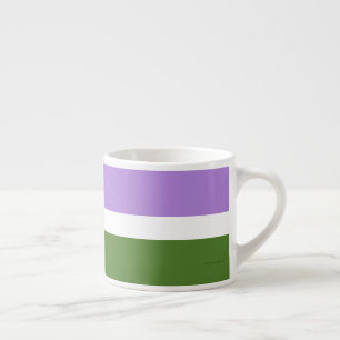 Taza De Espresso Bandera de orgullo genderqueer de SlipperyJoe lava