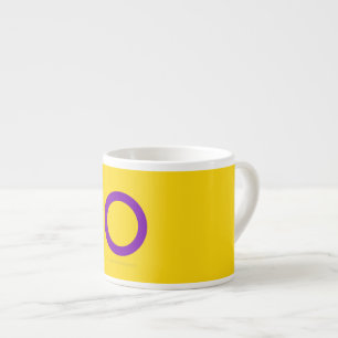 Taza De Espresso Bandera de orgullo intersexual de SlipperyJoe's fo