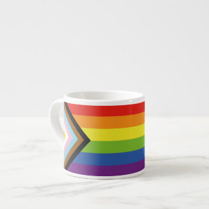 Taza De Espresso Bandera de orgullo intersexual de SlipperyJoe's fo