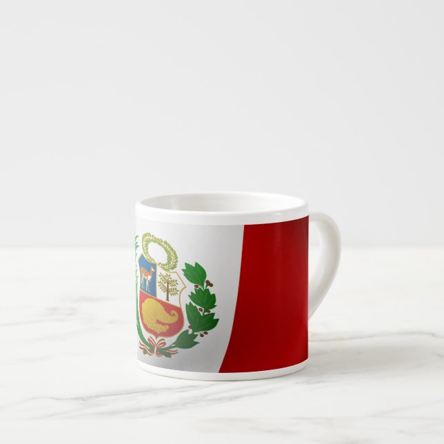 Taza De Espresso Bandera de Perú (Derecha)