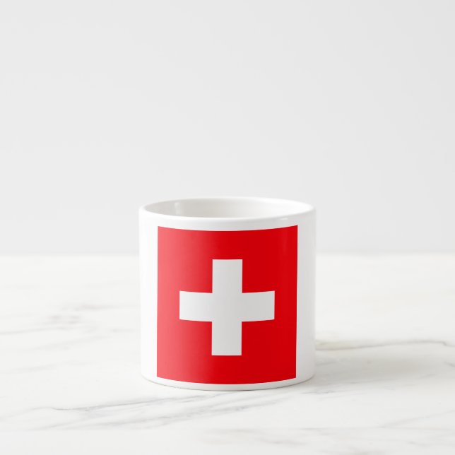 Taza De Espresso Bandera de Suiza (Frente)