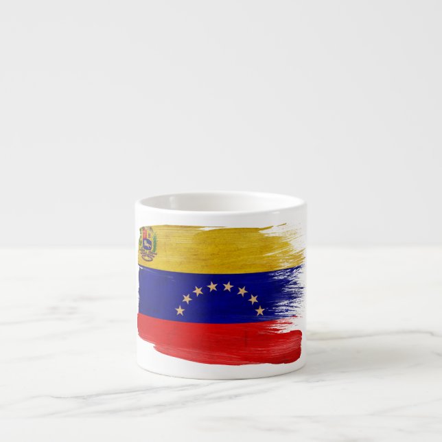 Taza De Espresso Bandera de Venezuela (Frente)