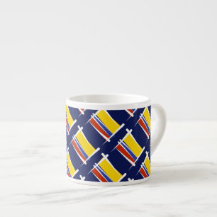 Taza De Espresso Bandera del cepillo de Colombia