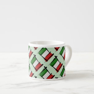 Taza De Espresso Bandera del cepillo de Italia