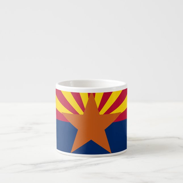 Taza De Espresso Bandera del estado de Arizona (Frente)