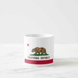 Taza De Espresso Bandera del Oso de la República de California: Cal