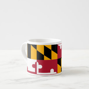 Taza De Espresso Bandera dinámica del estado de Maryland