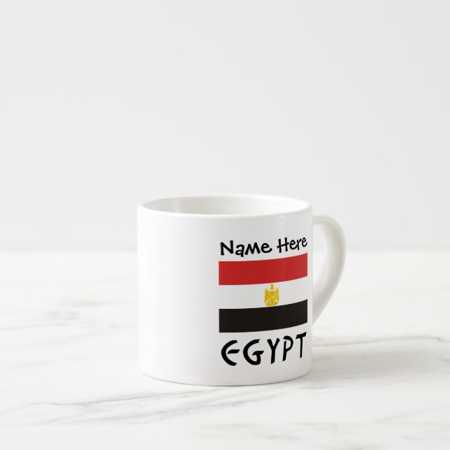 Taza De Espresso Bandera egipcia personalizada (Derecha)