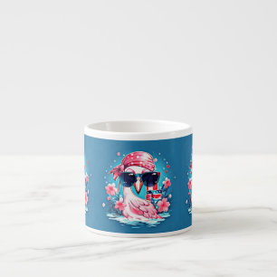 Taza De Espresso Bandera estadounidense con Personalizado Flamingo-