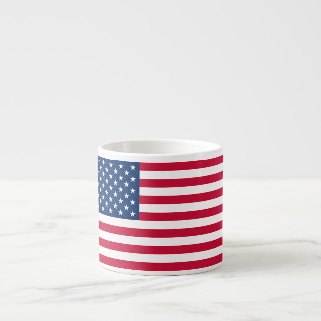 Taza De Espresso Bandera estadounidense Espresso Cup USA (Frente)