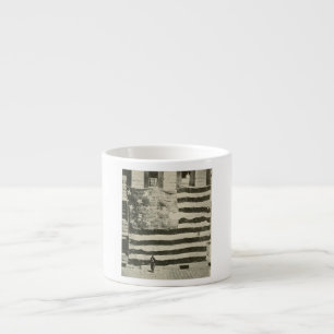 Taza De Espresso Bandera estrellada: bandera estadounidense en exhi