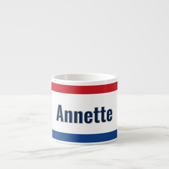Taza De Espresso Bandera holandesa personalizada (Frente)