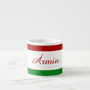Taza De Espresso Bandera húngara personalizada