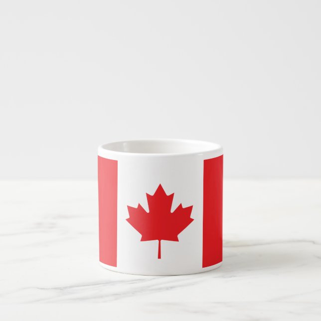 Taza De Espresso Bandera llana de Canadá (Frente)