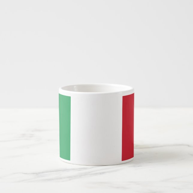 Taza De Espresso Bandera llana de Italia (Frente)