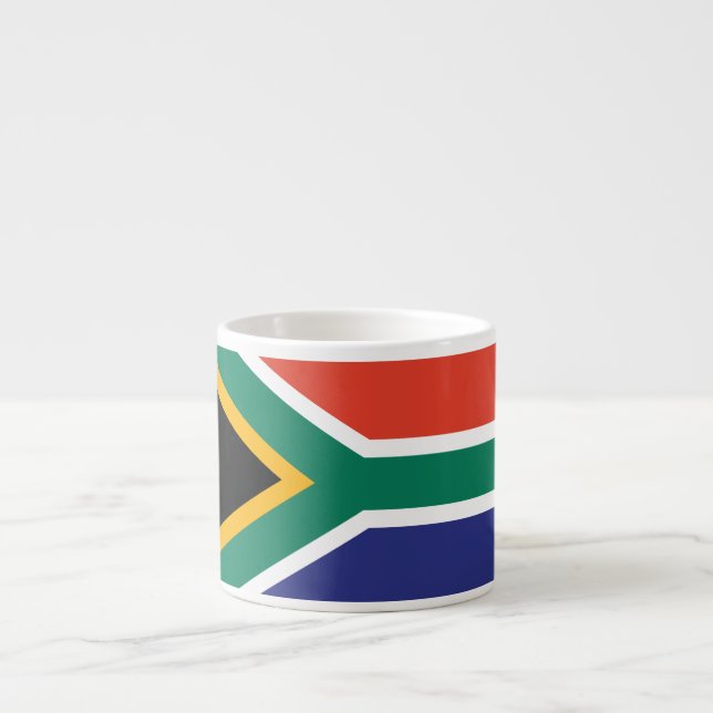 Taza De Espresso Bandera llana de Suráfrica (Frente)