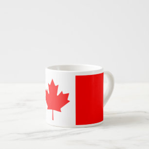 Taza De Espresso Bandera Nacional Patriótica de CANADÁ