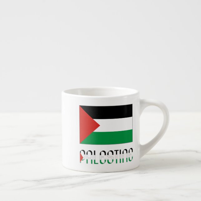 Taza De Espresso Bandera palestina y palestina (Derecha)
