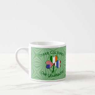 Taza De Espresso Bandera personalizada de trébol americano tailandé