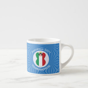Taza De Espresso Bandera personalizada del ángel italiano de Hanukk