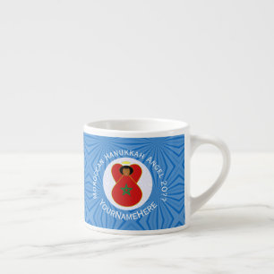 Taza De Espresso Bandera personalizada del ángel marroquí de Hanukk