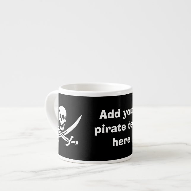 Taza De Espresso Bandera pirata de Jolly roger (Izquierda)