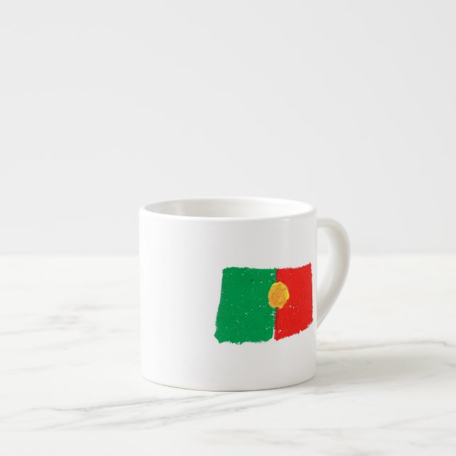 Taza De Espresso Bandera portuguesa (Derecha)