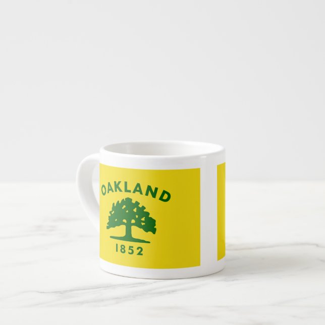 Taza De Espresso Banderas de Oakland, California (Izquierda)