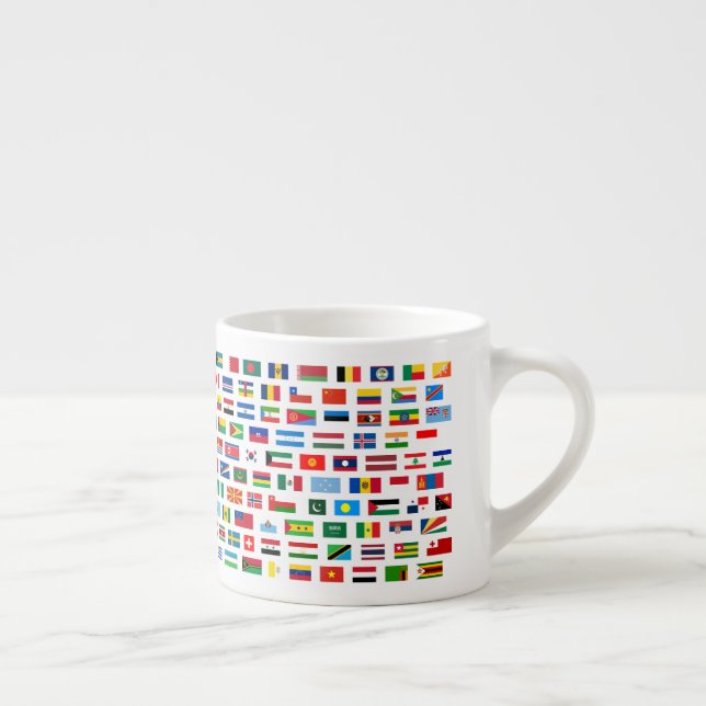 Taza De Espresso Banderas mundiales (Derecha)