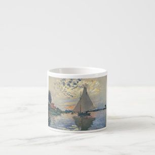 Taza De Espresso Barco de vela de Monet Impresionismo francés Arte 