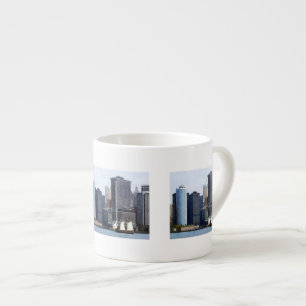 Taza De Espresso Barcos - Goleta contra el horizonte de Manhattan