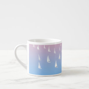 Taza De Espresso Barcos Regatta en el océano