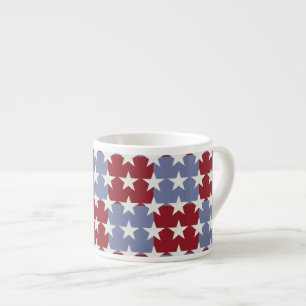 Taza De Espresso Barras y estrellas