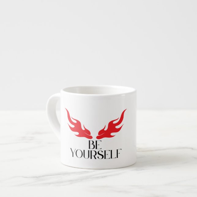 Taza De Espresso Be Yourself - Empoderando el diseño de citas Minim (Izquierda)