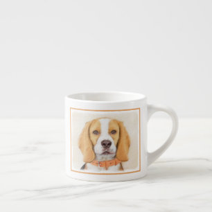 Taza De Espresso Beagle Hound Dog Pintura original de animales