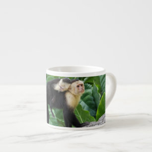Taza De Espresso Bebé que lleva del mono adulto del capuchón en s