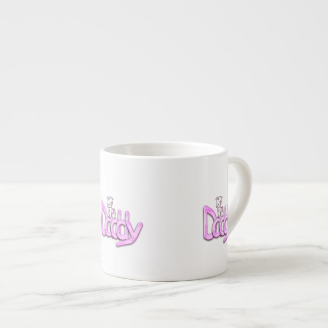 Taza De Espresso Bebé Rosa Papá (Derecha)