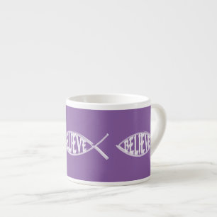 Taza De Espresso Believe Fish Lavender