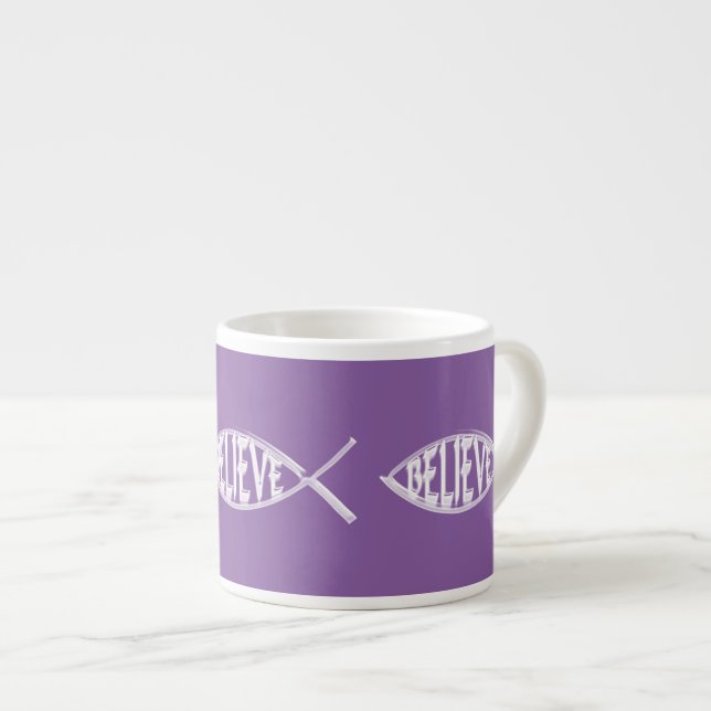 Taza De Espresso Believe Fish Lavender (Derecha)