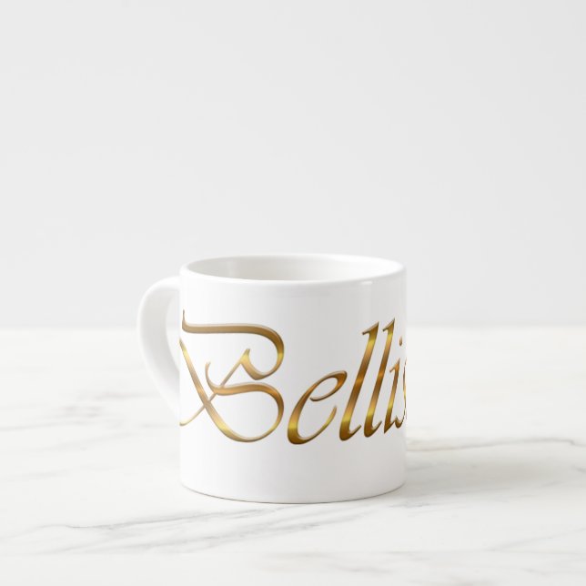 Taza De Espresso Bellissimo. Elemento de oro de la pendiente (Izquierda)
