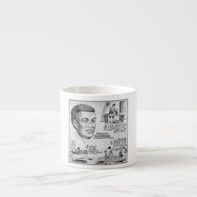 Taza De Espresso Benjamin Banneker: Científico negro y revolucionar (Frente)