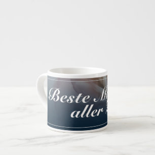 Taza De Espresso Beste Mutter aller Zeiten mit großer Rosa rosa