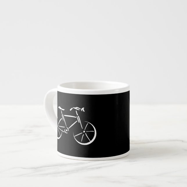 Taza De Espresso Bicicleta blanca (Izquierda)