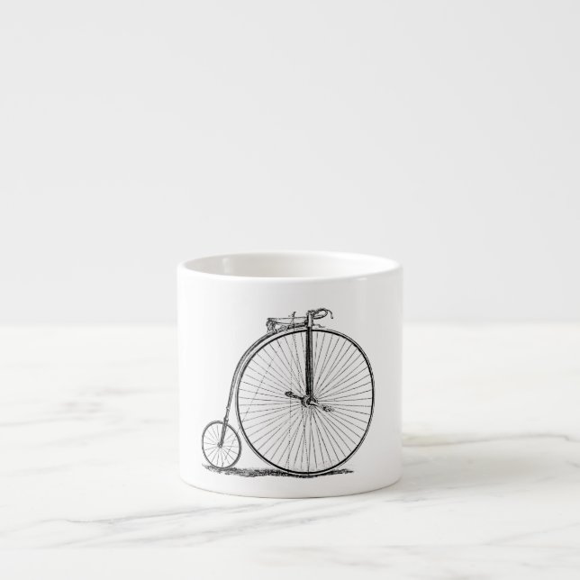 Taza De Espresso Bicicleta de rueda alta Penny Farthing (Frente)