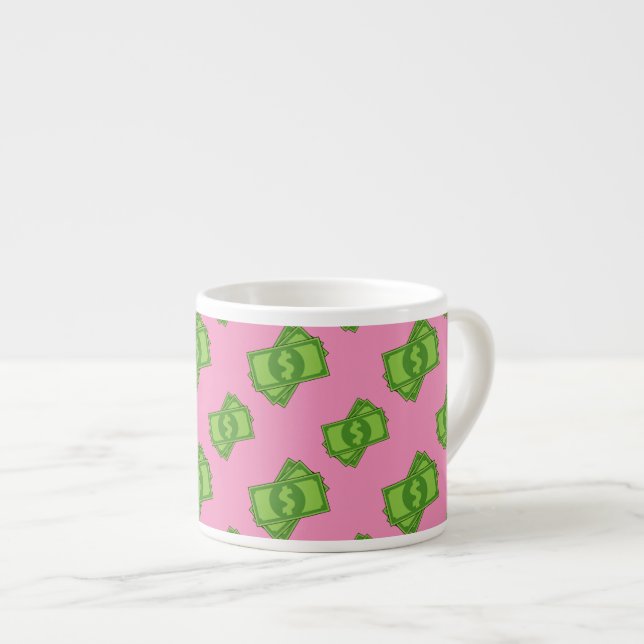 Taza De Espresso Billetes de Dólar de Dibujos Animados (Derecha)